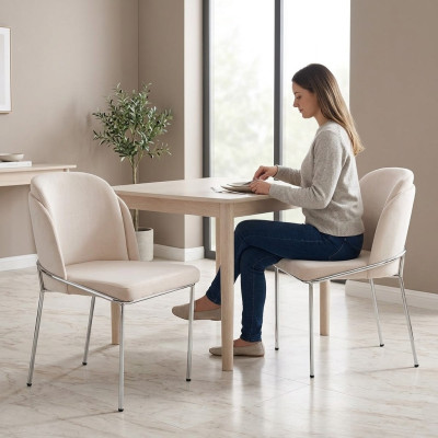 Design Sala da pranzo 2x Sedie Set Nuovo Sedia Set Poltrona Imbottita