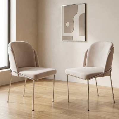 Design Sala da pranzo 2x Sedie Set Nuovo Sedia Set Poltrona Imbottita