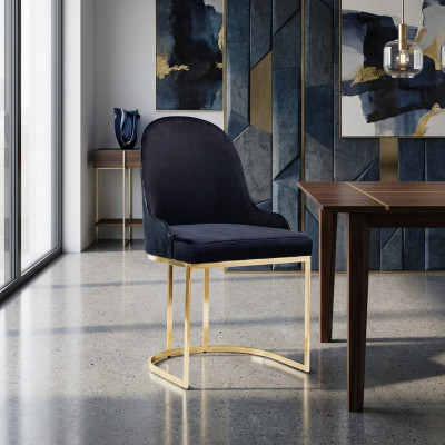 Sedie da sala da pranzo in legno, poltroncina di lusso, sedia blu, poltrona soggiorno