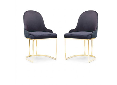 Soggiorno Set Mobili 2 Sedie di lusso Nuove Blu Elegante Moderne Sedie in Legno