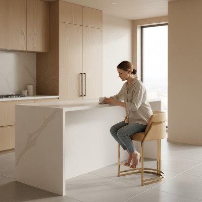 Design sedia tessuto poltrona sedie imbottite set da 8 sedie da sala da pranzo per l'ospitalità.
