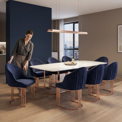 Sedie Set Gruppo Sedie Salotto 6x Gruppi Poltrona Sedia Imbottitura Tessile Hotel