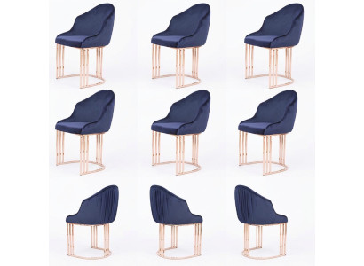 Sedie Set Gruppo Sedie Salotto 6x Gruppi Poltrona Sedia Imbottitura Tessile Hotel