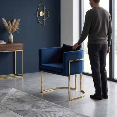 Sedia 2x sedie da pranzo Sedie poltrona Acciaio inossidabile Design Mobili in metallo Acciaio