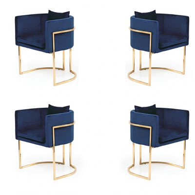 Sedia 4x Poltrona Sedia Salotto Club Lounge Set Sedia Poltrona Mangiare