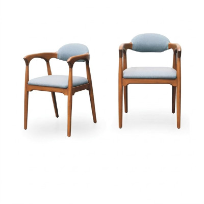 Set di sedie da designer per sala da pranzo, sedie imbottite con schienale.