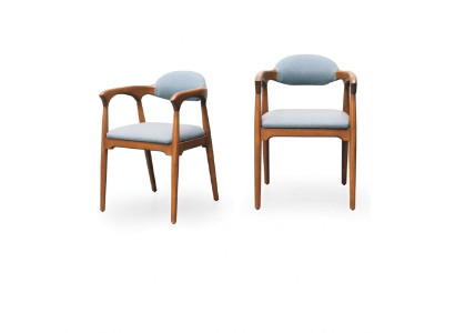Set di sedie da designer per sala da pranzo, sedie imbottite con schienale.