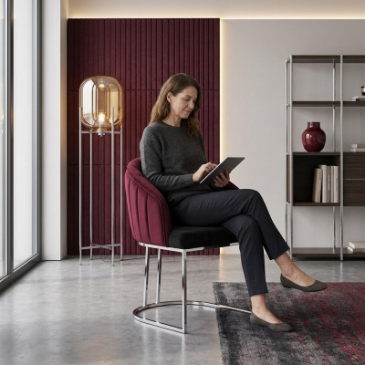 Garnitura sedie Imbottitura Schienale Design Legno Gruppo Nuovo Sala da pranzo 8 Sedia