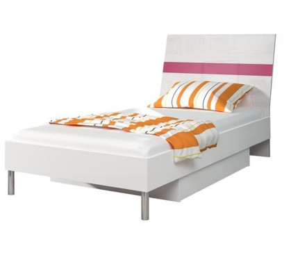 Letto + comodino Camera da letto Camera per ragazzi Camera per bambini Set mobili Rosa 2 pezzi.