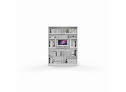 Mobile ad angolo Scaffale Libreria Armadio in legno per camera dei bambini camera dei giovani Bianco.