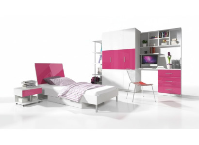 Mobile libreria angolare in legno per camera da letto per bambini e ragazzi.