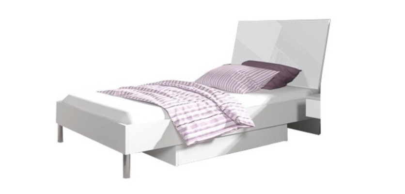Letto + Comodino - Camera da letto Mobili per la cameretta dei bambini Letti bianchi 2 pezzi Set