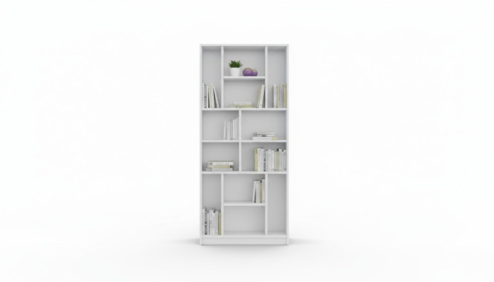 Scaffale angolare libreria in legno per camera da letto per bambini e ragazzi.