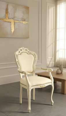 Sedia Sedia da pranzo Mobili Sedie Legno Design di lusso classico Poltrona Nuovo