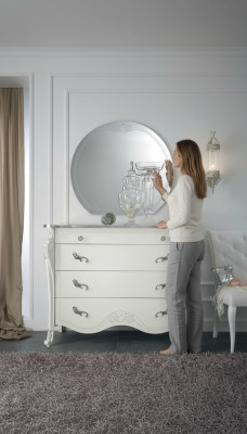 Comò bianco stile legno mobilio comodini nuovi design mobili italiani MobilPiu