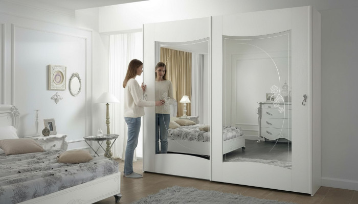 Armadio bianco Mobili di lusso Arredamento italiano Armadio da camera da letto