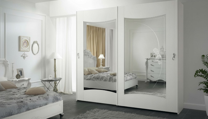 Armadio bianco Mobili di lusso Arredamento italiano Armadio da camera da letto