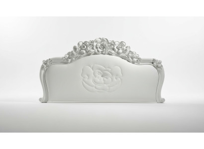 Letto Bianco Camera da letto Letti Legno Mobili di lusso Design Classico Hotel Matrimoniale