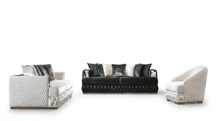 Chesterfield divano di lusso set di mobili imbottiti 3+3+1 soggiorno