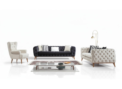 Divano 3 posti bianco mobili di lusso Chesterfield in stile italiano