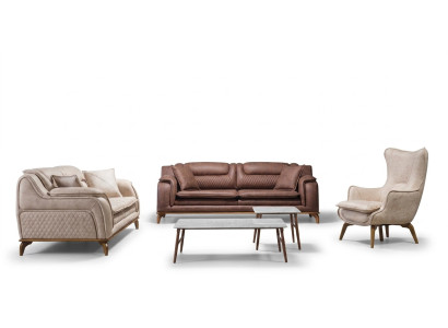 Divano design Divano Divano Set 331 posti in pelle Sofa Couches