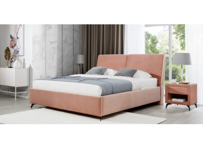 Letto rosa Camera da letto Mobili in legno Tessile Albergo Letti Stile art déco