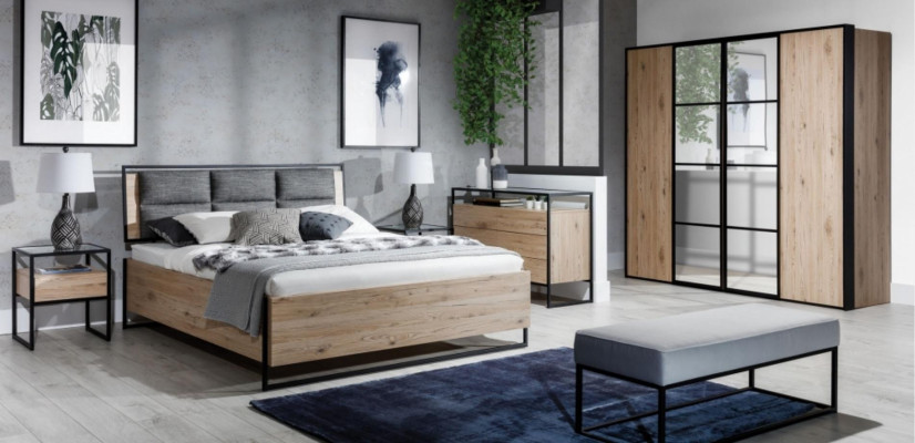 Comò Loft marrone in legno Mobile design Sideboard 120cm Armadio buffet