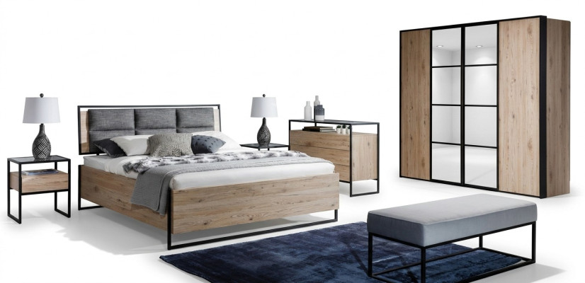 Comò Loft marrone in legno Mobile design Sideboard 120cm Armadio buffet