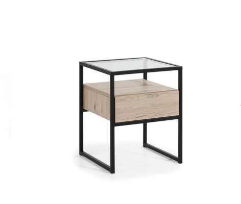 Comodino in legno marrone design mobili camera da letto Art Déco nuovo