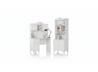 Set camera da letto per bambini Bianco Elegante design scrivania Libreria in legno Mobili Nuovi