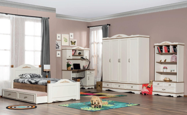 Scaffale bianco per libri camera giovanile mobile libreria scaffale camera da letto nuovo