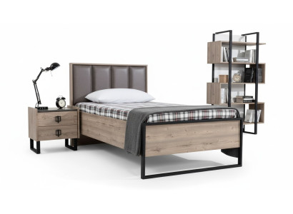 Comodino Loft marrone Design moderno Tavolino Tavolo Camera da letto Tavoli Nuovo