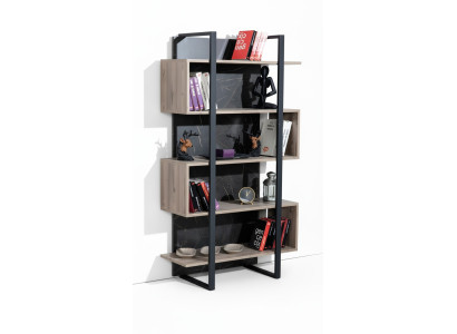 Scaffale moderno per libri in legno per bambini marrone design mobile per camera da letto nuovo.