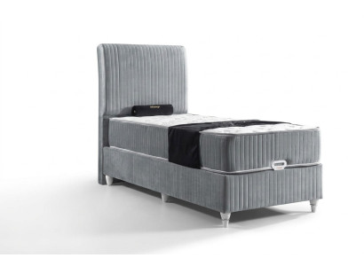 Letto a molle a scatola di lusso Hotel Singel con materasso 90x200 mobili