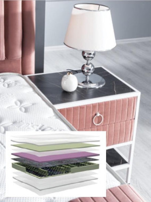 Comodino rosa moderno design comodini notturni 1x