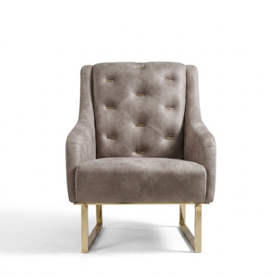 Poltrona Tessuto Soggiorno Design di Lusso Mobili Sedie Chesterfield Moderni