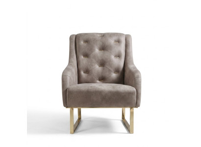 Poltrona Tessuto Soggiorno Design di Lusso Mobili Sedie Chesterfield Moderni