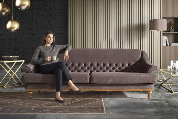 Salotto moderno Divani imbottiti Divani design a 3 posti Divani in tessuto