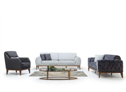 Moderno set di divani designer tre posti una poltrona lusso poltrona tre posti