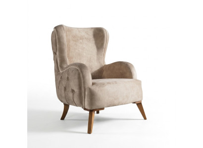 Tessuto imbottito poltrona divano divano posto lusso colorato relax beige Chesterfield nuovo
