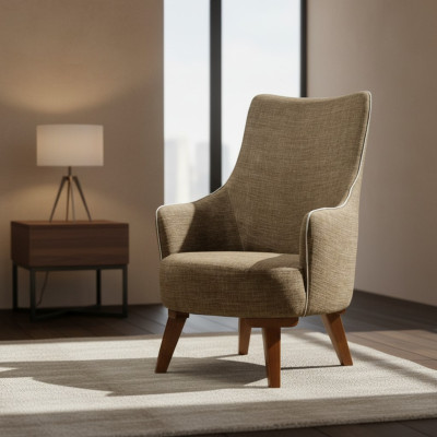 Lusso moderno poltrona 1 posto design soggiorno imbottita legno mobili