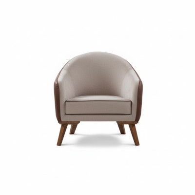 Poltrona Monoposto Tessuto Soggiorno Sala Lounge Design Mobili Colore Grigio