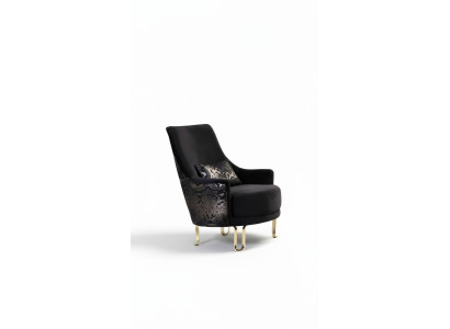 Poltrona monoposto in tessuto di design di lusso Lounge Club.
