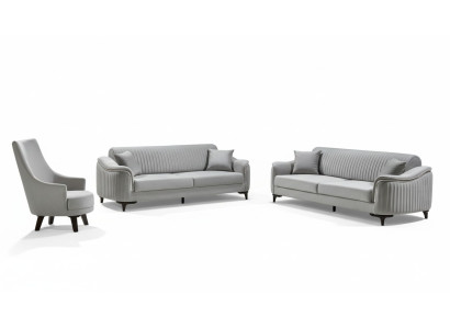 Sofà set di lusso, divano salon 331 poltrona moderna 3 pz.