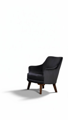 Design poltrona monoposto per salotto in tessuto moderno in poliestere color grigio.