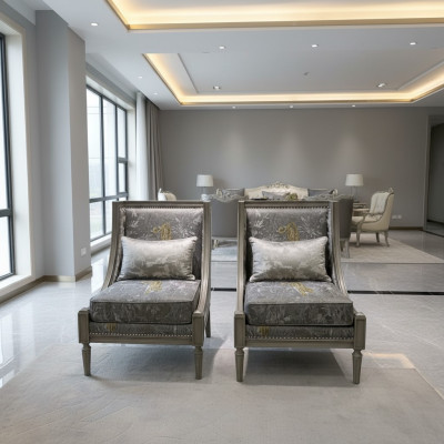 Poltrona di lusso, imbottita, design tessile, 1 posto, nuovo divano singolo.