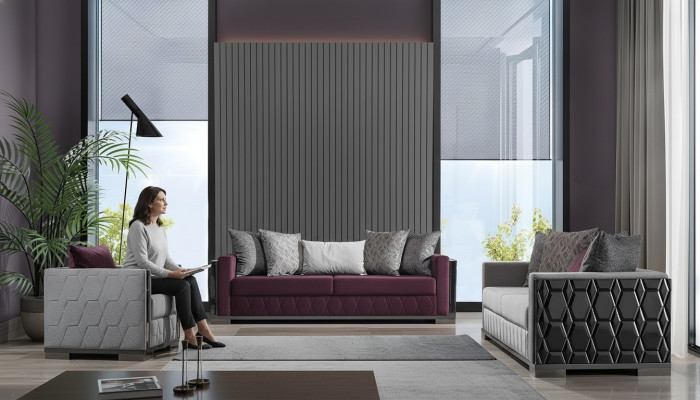 Set di divani di lusso 3+3+1 posti da soggiorno, divano sedile.