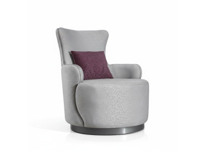 Poltrona rotonda per club, divano, divano, relax, poltrona imbottita, arredamento.