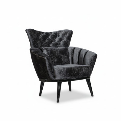Mobili Design poltrona Poltrona design moderno Tessuto Soggiorno nero