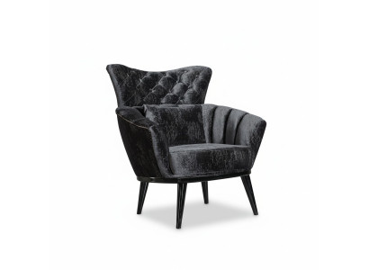 Mobili Design poltrona Poltrona design moderno Tessuto Soggiorno nero